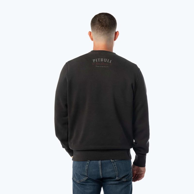 Bluză pentru bărbați Pitbull Strenght & Respect Crewneck washed dark graphite 3