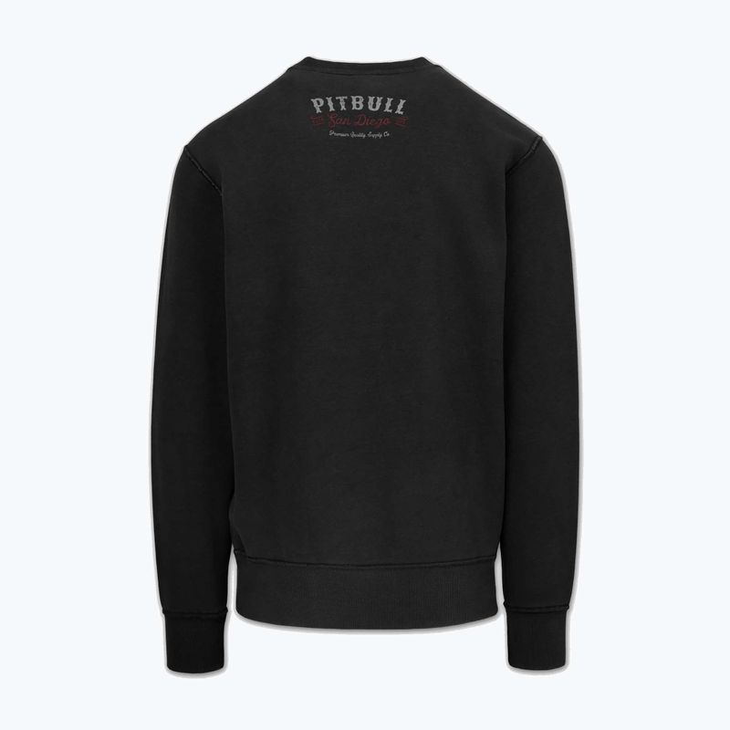 Bluză pentru bărbați Pitbull Strenght & Respect Crewneck washed dark graphite 6
