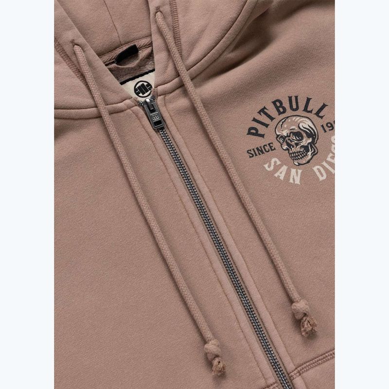 Bluză pentru femei Pitbull Skull Surf Hooded Zip chocolate mousse 9