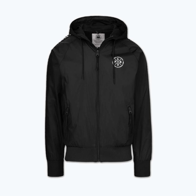 Geacă pentru bărbați Pitbull Athletic Tape Nylon Hooded black 3