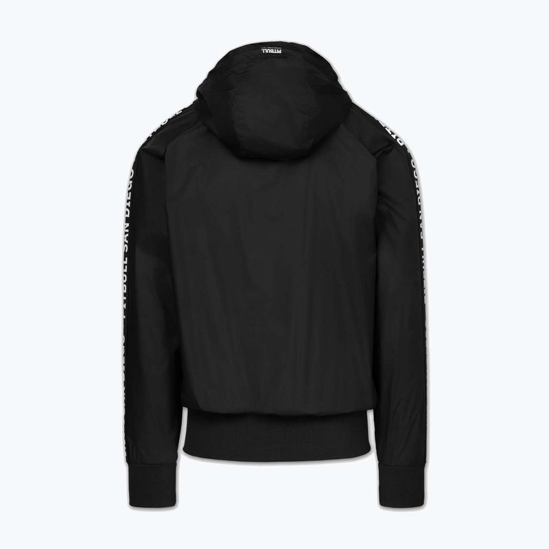 Geacă pentru bărbați Pitbull Athletic Tape Nylon Hooded black 4