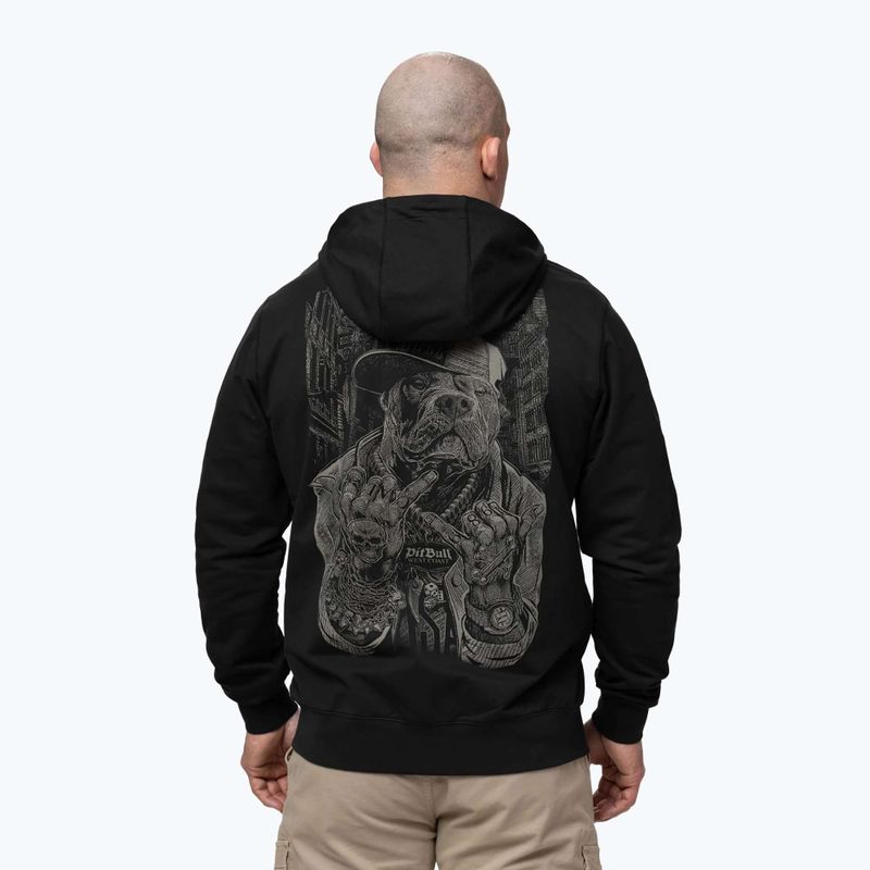 Bluză pentru bărbați Pitbull USA Hooded Zip black 3