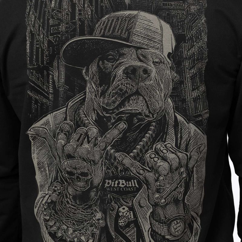 Bluză pentru bărbați Pitbull USA Hooded Zip black 5