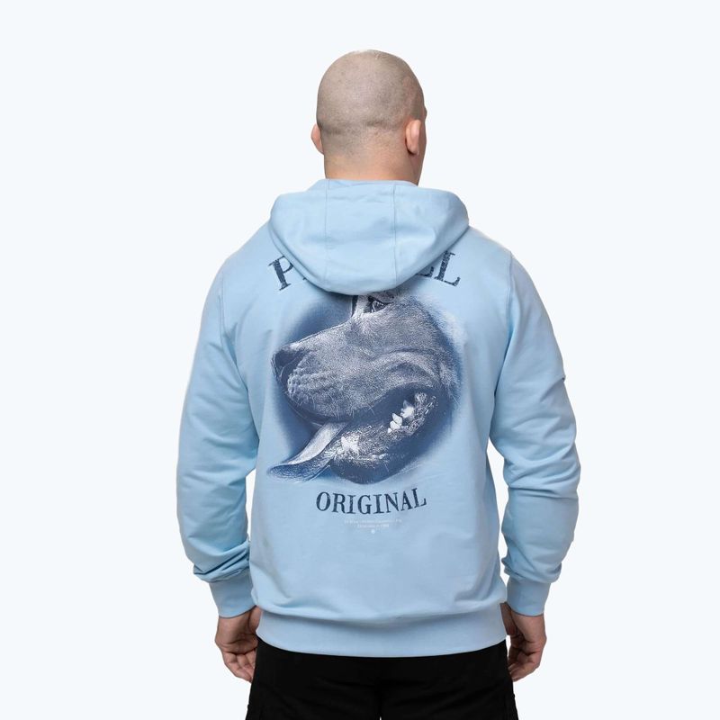Bluză pentru bărbați Pitbull Midnight Sweatshirt Zip Hooded sky blue 3
