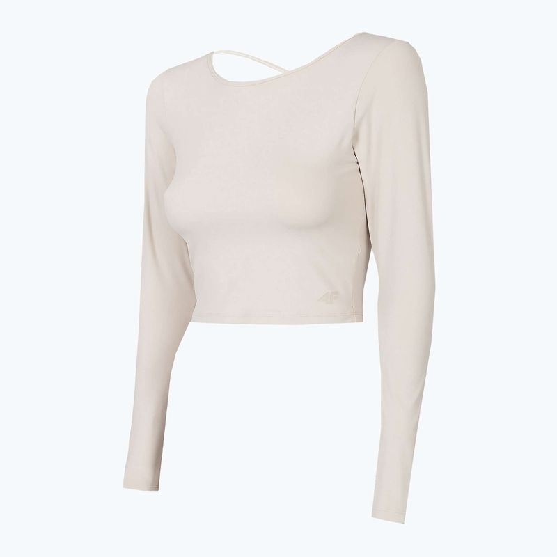 Top de yoga pentru femei 4F H4Z22-TSDL019 bej 3