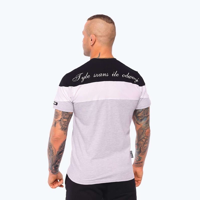 Tricou pentru bărbați Octagon As Many Chances As Courage black/white/grey 3