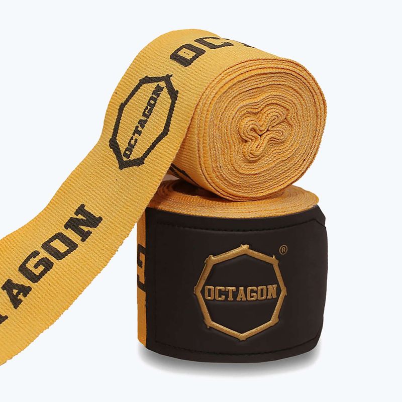 Bandaje de box Octagon Fightgear Supreme Printed 300 cm gold 2