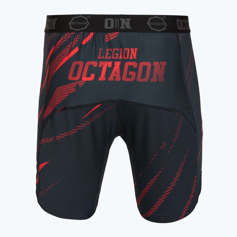 Pantaloni scurți de antrenament pentru bărbați Octagon Legion Escape black/red 2
