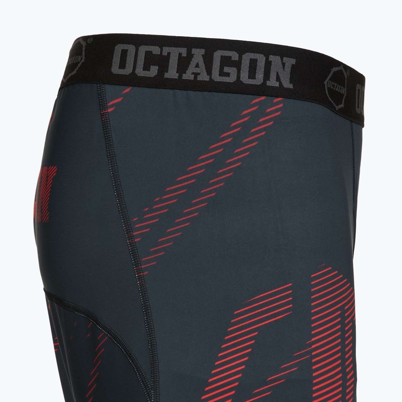 Pantaloni scurți de antrenament pentru bărbați Octagon Legion Escape black/red 4