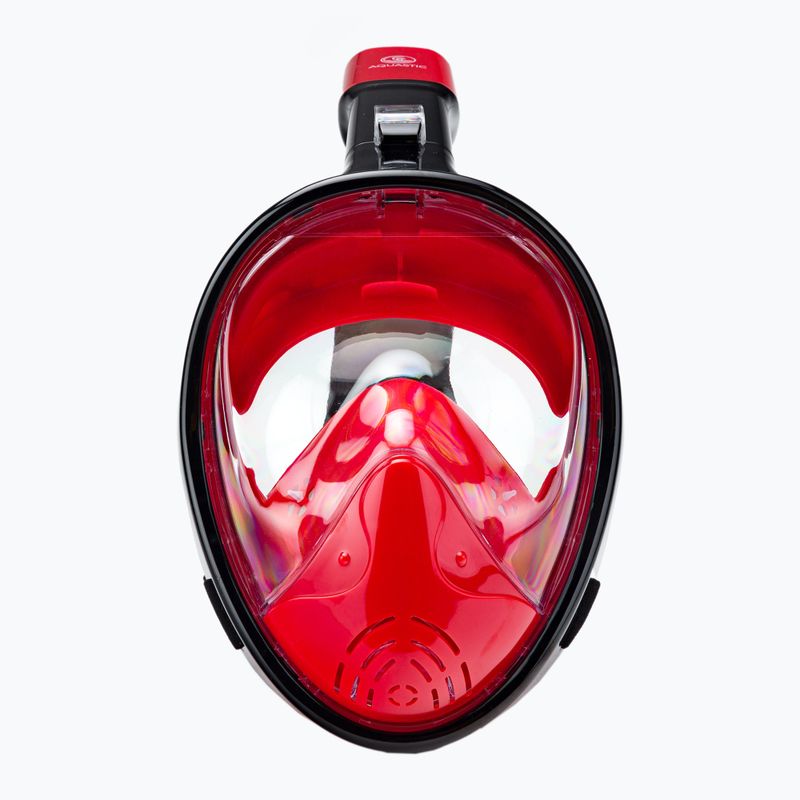 Mască integrală de snorkeling AQUASTIC roșie SMA-01SC 3