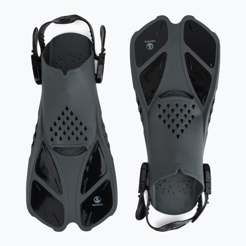 Set de snorkeling AQUASTIC Mască + Tub negru SMFK-01SC 8