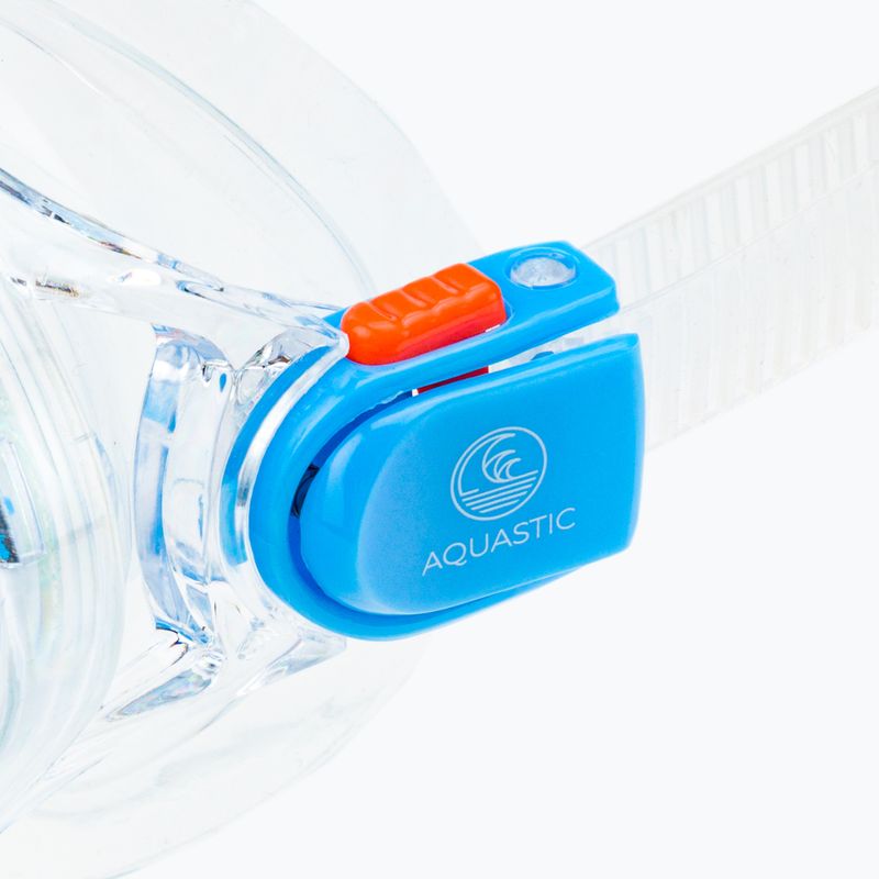 Set de snorkeling pentru copii AQUASTIC Mască + Aripioare + Tub albastru MSFK-01SN 16