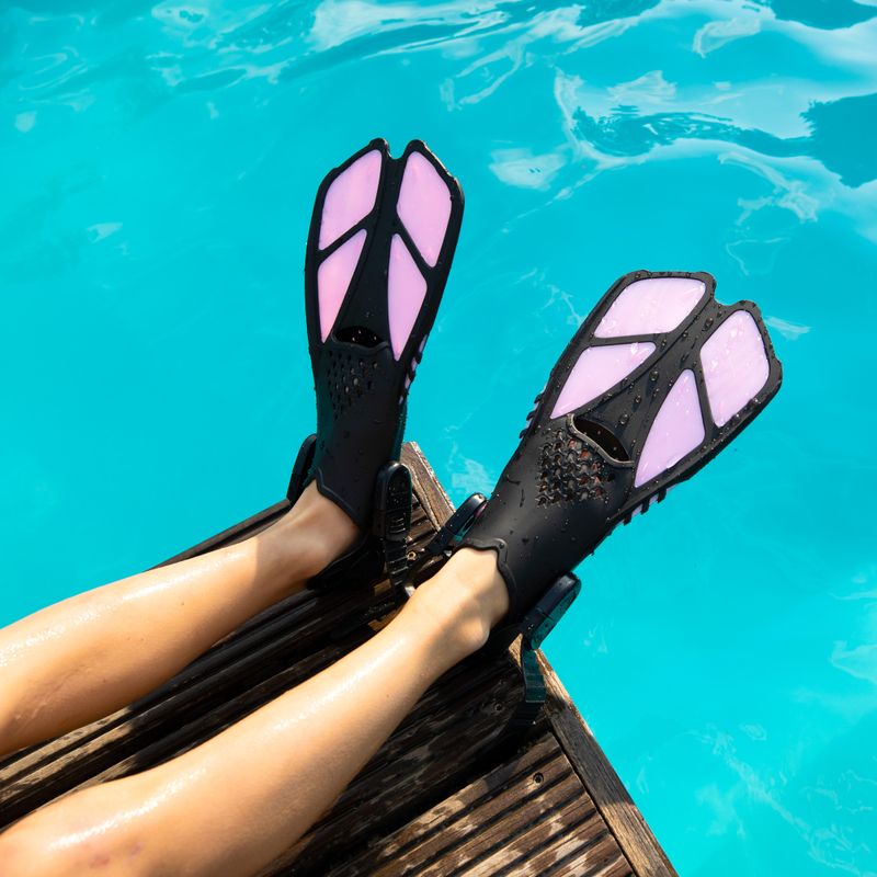 Set de snorkeling pentru copii AQUASTIC Mască + Aripioare + Tub roz MSFK-01SR 23