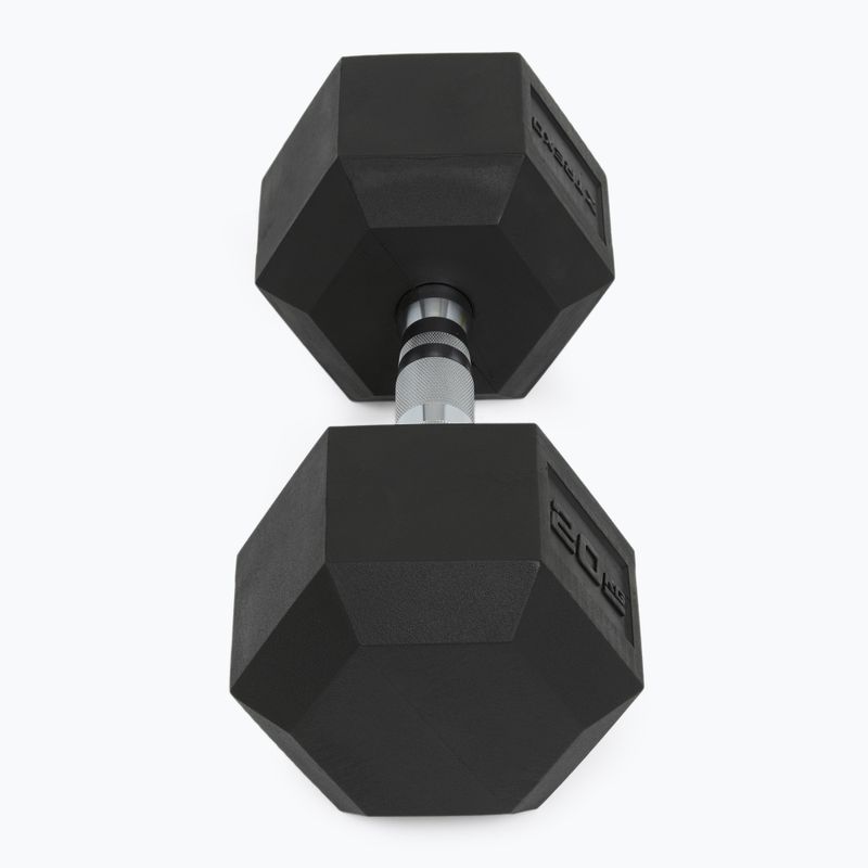 Ganteră cauciucată  XTREXO Hex HXD200 20 kg 6