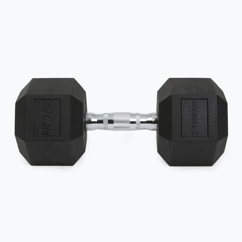 Ganteră cauciucată  XTREXO Hex HXD200 20 kg 7