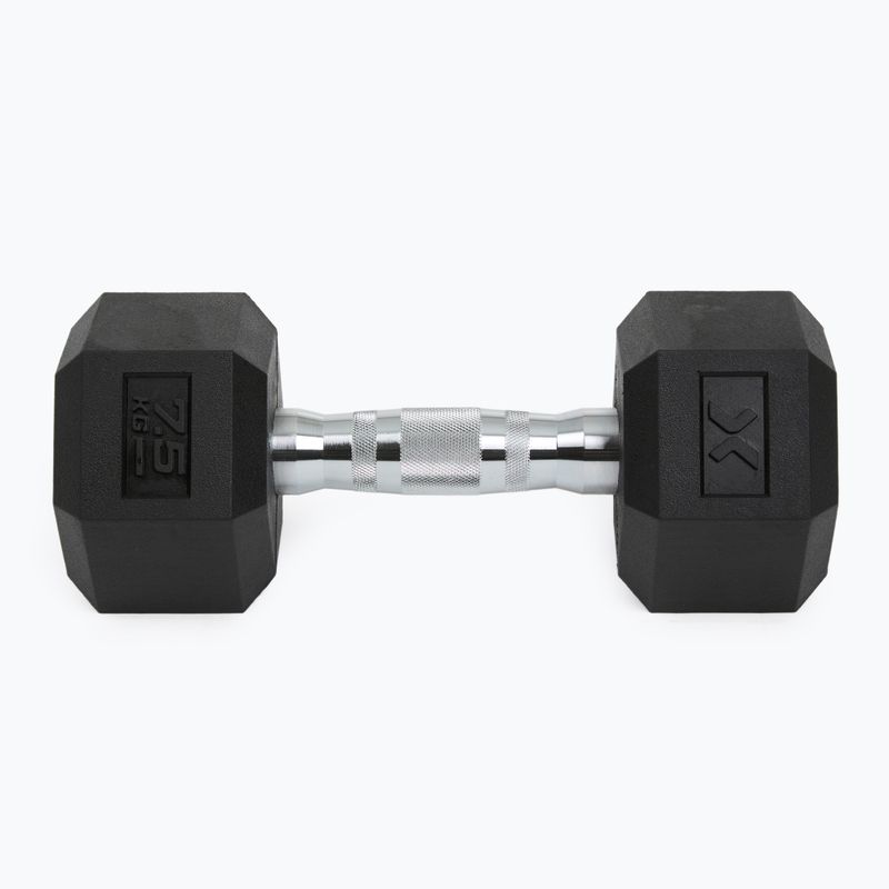 Ganteră cauciucată  XTREXO Hex HXD75 7.5 kg 7