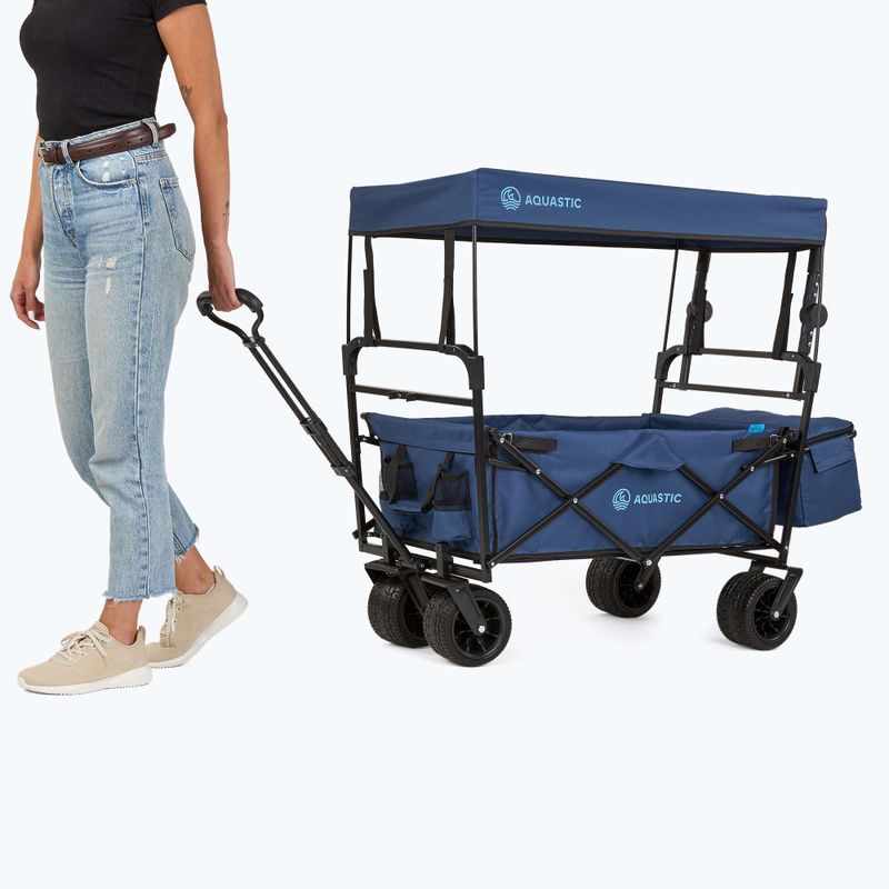 Cărucior de transport AQUASTIC Cart albastru 10