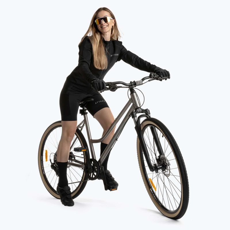 Bluză de ciclism pentru femei ATTABO FLEERO REF izolată neagră 8