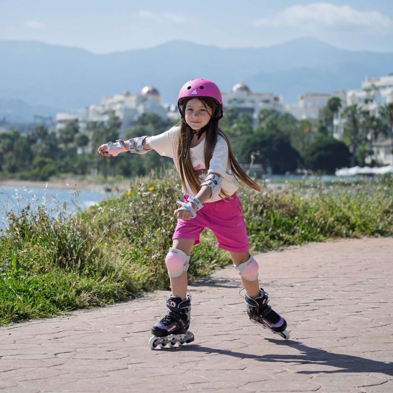 Patine în linie pentru copii ATTABO Bladeroll reglabile negru/violet 15