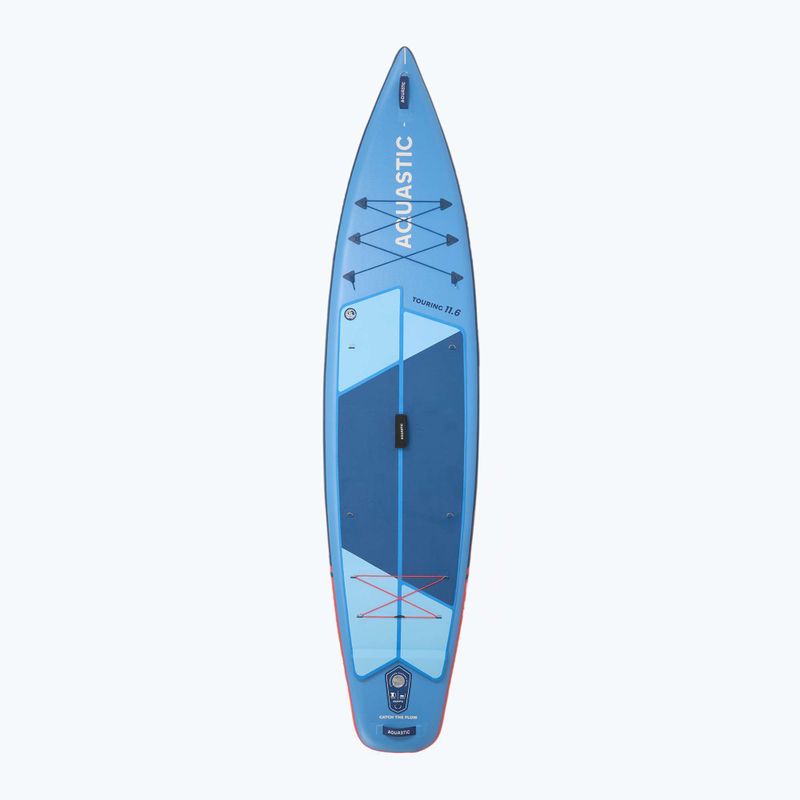 Set placă SUP gonflabilă AQUASTIC Touring 11'6" albastru 4