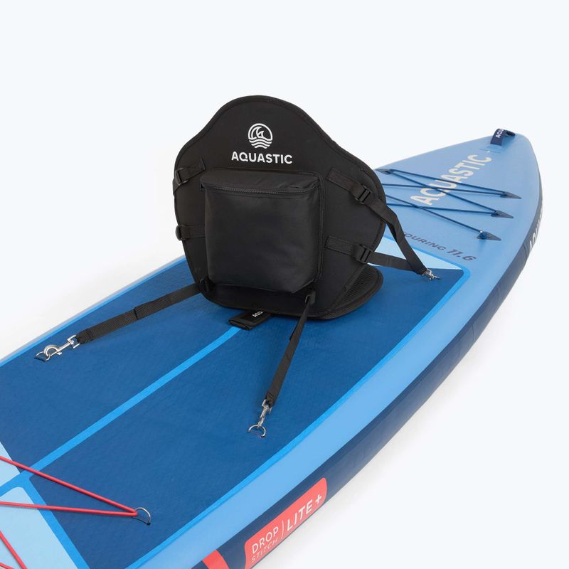 Set placă SUP gonflabilă AQUASTIC Touring 11'6" albastru 12