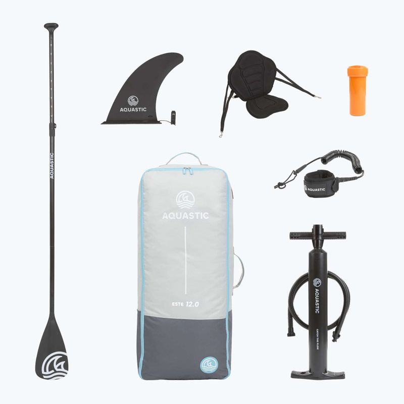 Set placă SUP gonflabilă AQUASTIC Touring 11'6" albastru 20