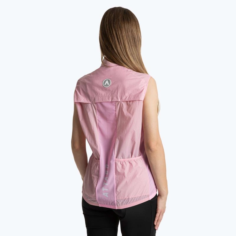 Vestă de ciclism pentru femei ATTABO Cahayo Vest Windproof różowy 2