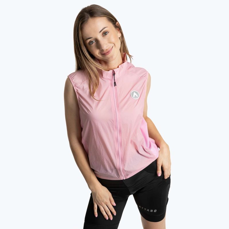 Vestă de ciclism pentru femei ATTABO Cahayo Vest Windproof różowy 7