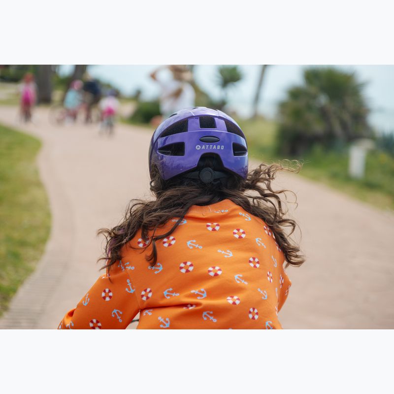 Cască de bicicletă pentru copii  ATTABO K200 violet 13