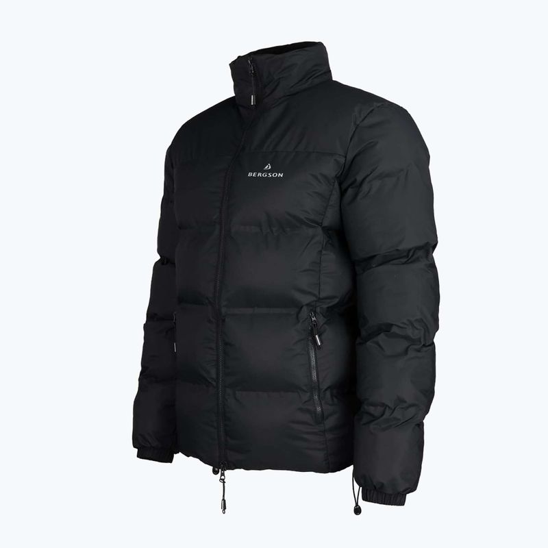 Jachetă izolată pentru bărbați BERGSON Snowy Wolf Micro-Therm negru 3
