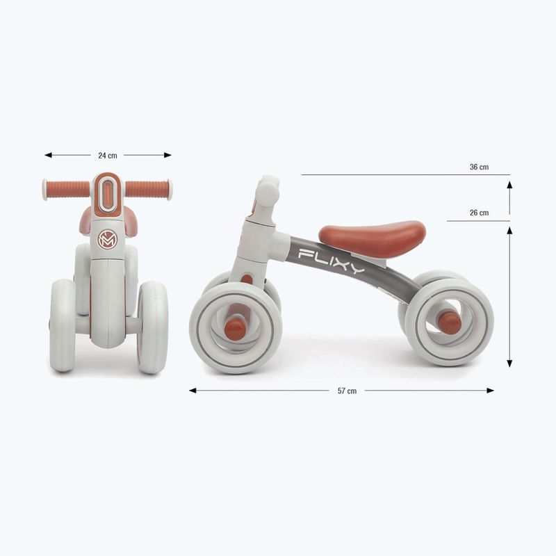 Bicicletă de echilibru pentru copii Milly Mally Flixy grey 2