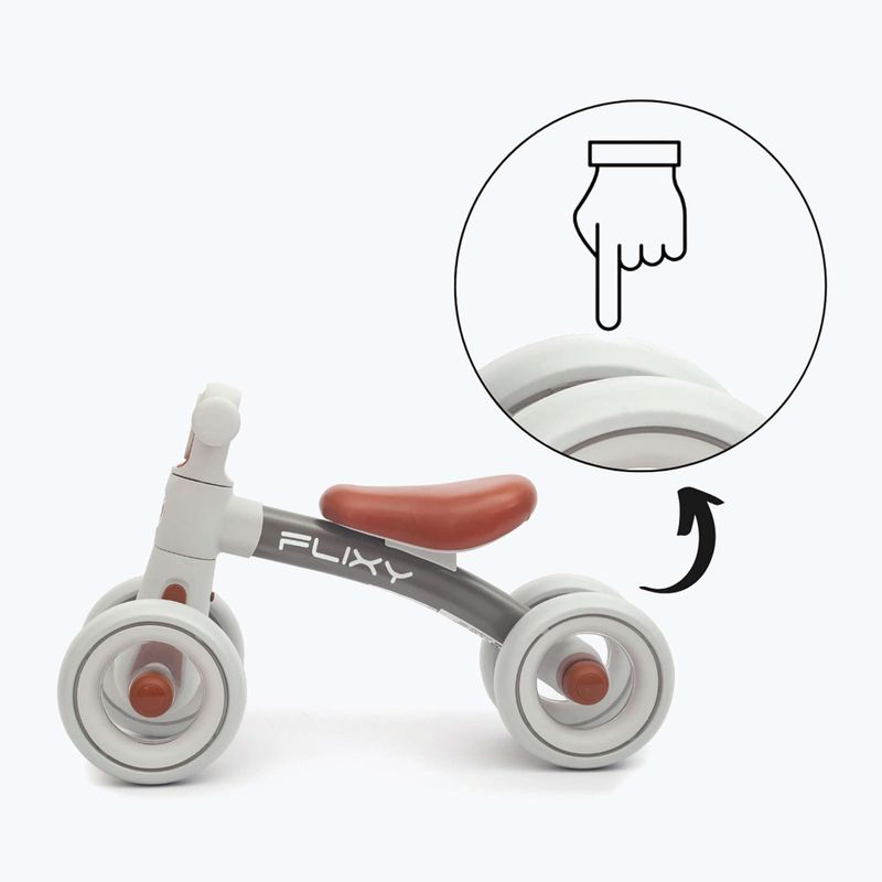 Bicicletă de echilibru pentru copii Milly Mally Flixy grey 13
