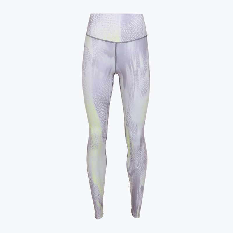 Colanți de antrenament pentru femei 4F Solar Punk FNK F454 light yellow allover 7