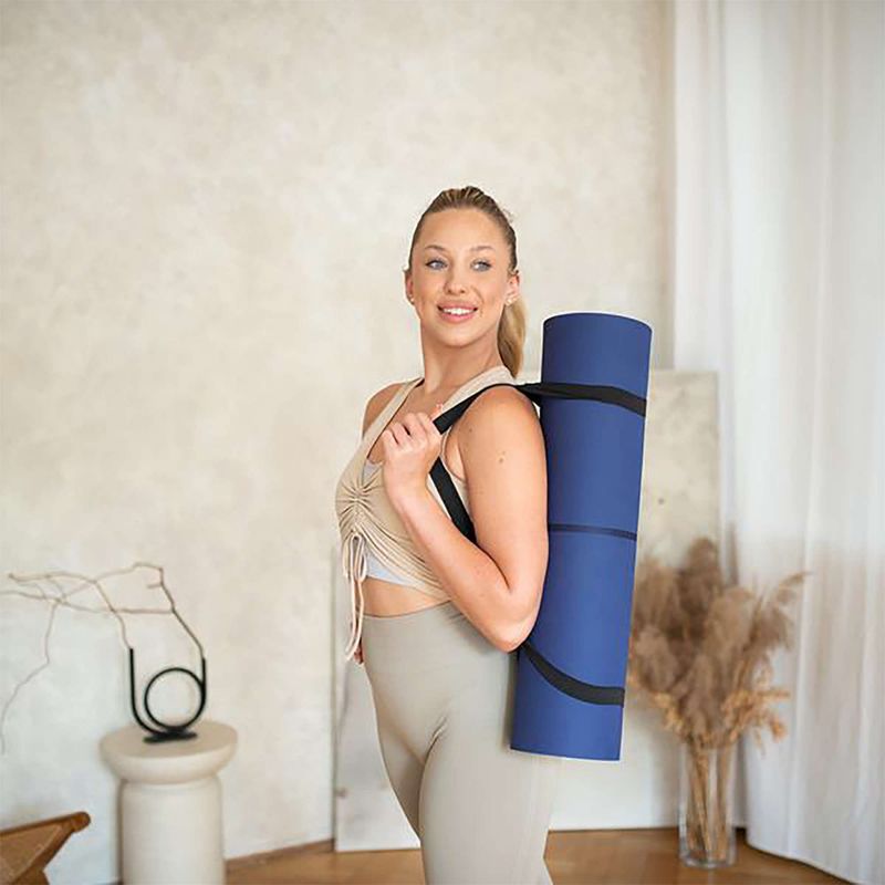 Yoga mat HMS YM10 8 mm albastru închis 13