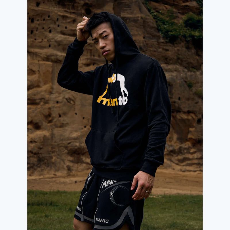 Bluză pentru bărbați MANTO Logo Hoody negru 4
