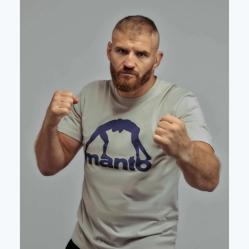 Tricou pentru bărbați MANTO Vibe 25 gri deschis/mov închis 3