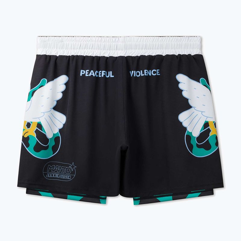 Pantaloni scurți de antrenament pentru bărbați MANTO Dove negru 2