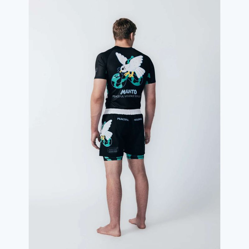 Pantaloni scurți de antrenament pentru bărbați MANTO Dove negru 8