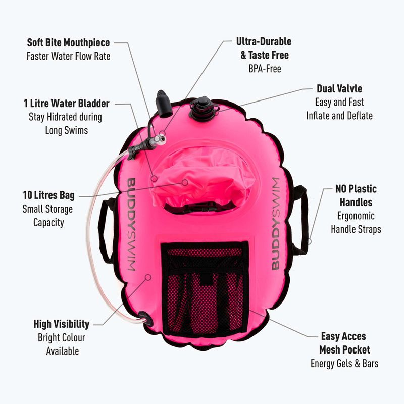 Geamandură de siguranță Buddyswim Hydrastation Pro 10 l pink 4