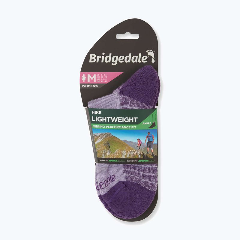 Șosete pentru femei Bridgedale Hike Lightweight Performance Ankle heather/damson 3