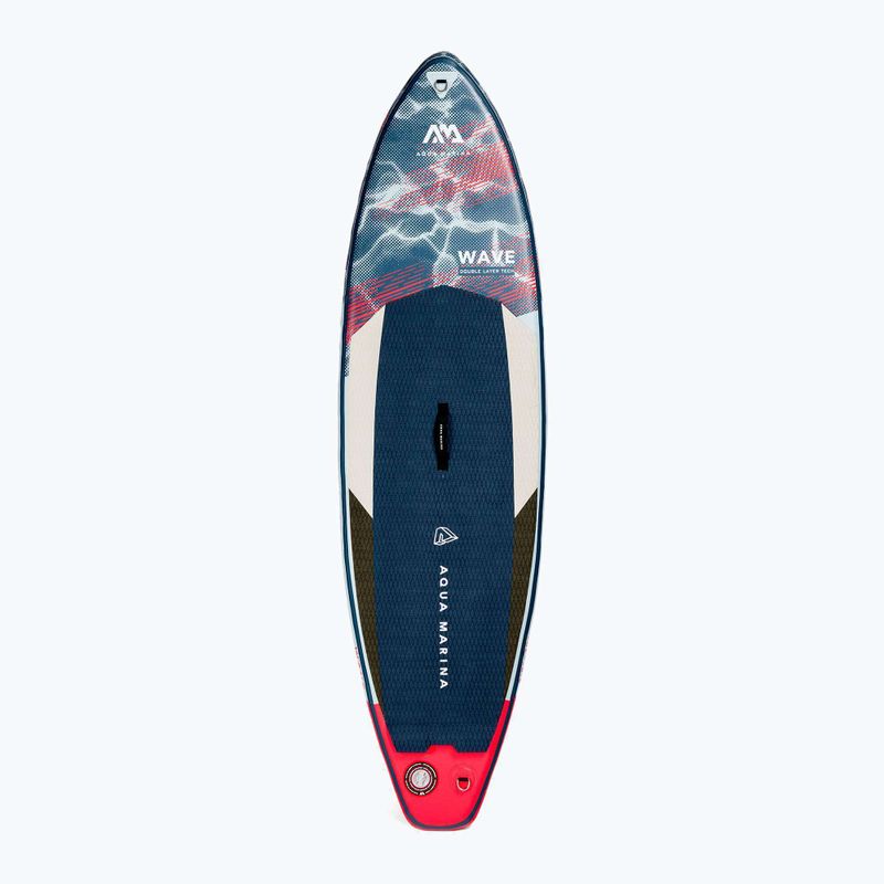 Placă SUP Aqua Marina Wave - Surf iSUP, 2.65m/10cm, cu surf leash albastru-marin BT-22WA 3