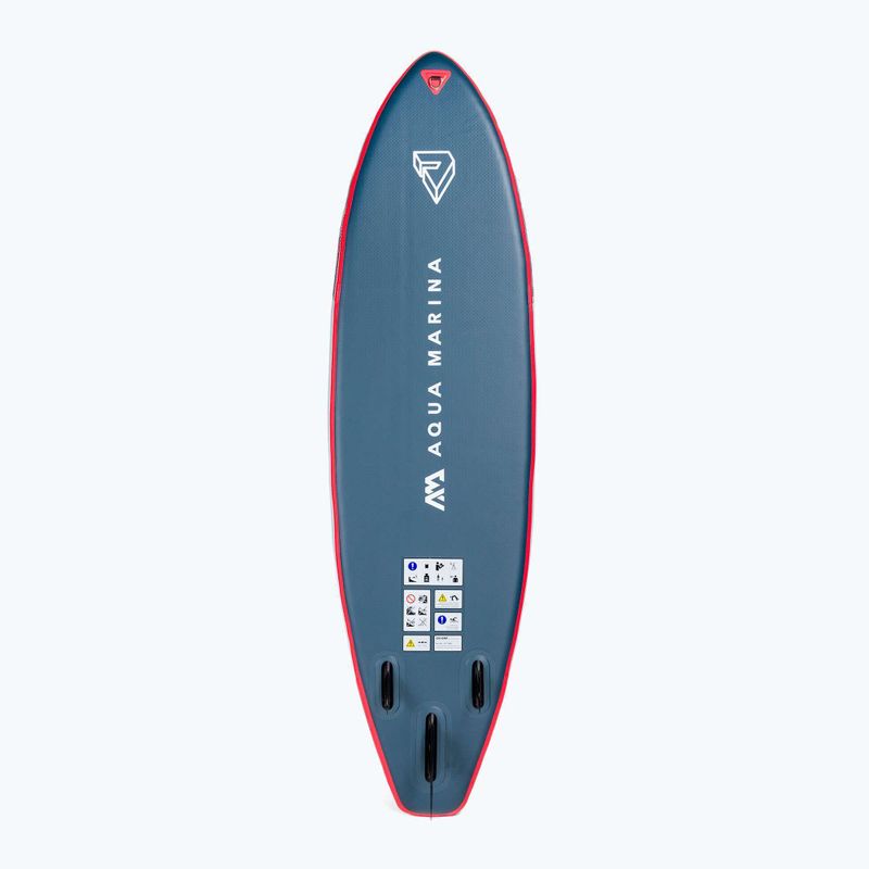 Placă SUP Aqua Marina Wave - Surf iSUP, 2.65m/10cm, cu surf leash albastru-marin BT-22WA 4