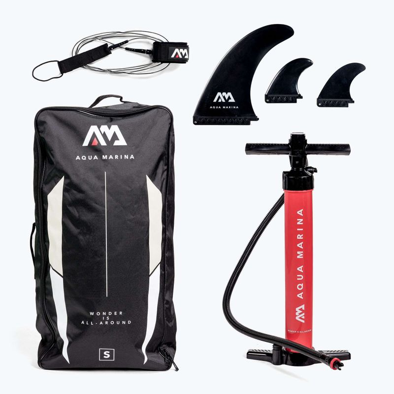 Placă SUP Aqua Marina Wave - Surf iSUP, 2.65m/10cm, cu surf leash albastru-marin BT-22WA 10