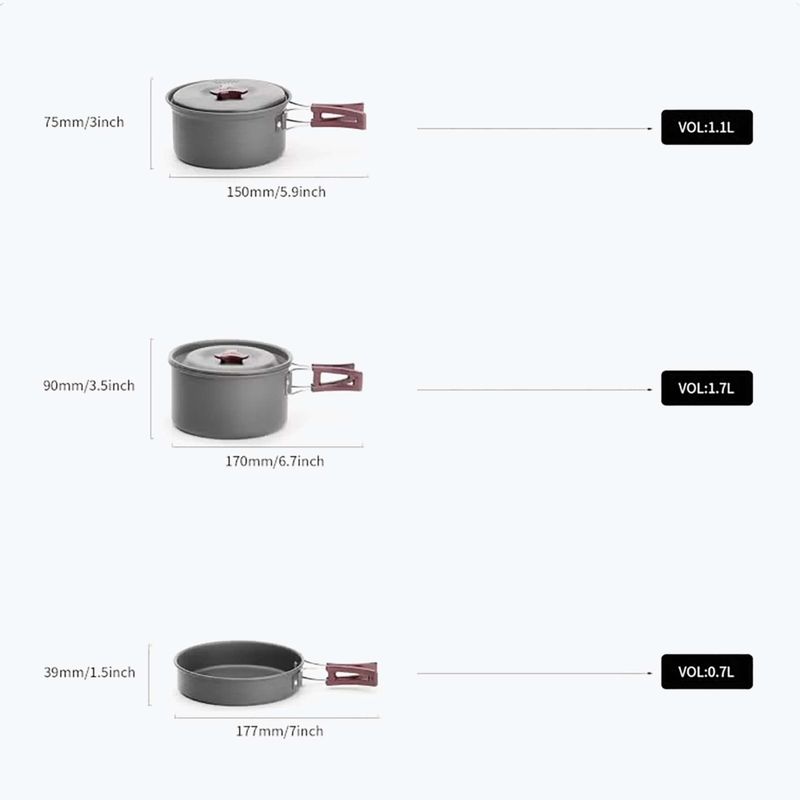 Set de vase turistice Fire-Maple FMC-202 3