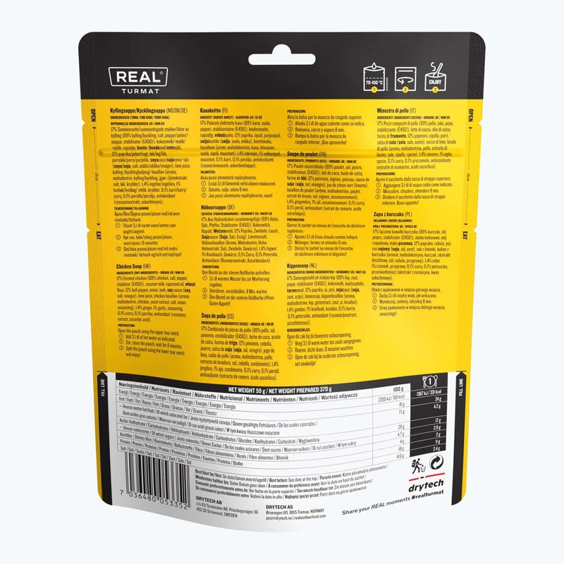 Alimente liofilizate Real Turmat Chicken Soup 59 g 2