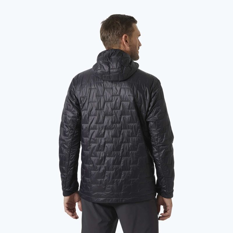 Geacă hibridă pentru bărbați Helly Hansen Lifaloft Hooded Insulator black matte 2