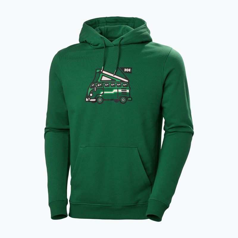 Tricou de trekking pentru bărbați Helly Hansen F2F F2F Hoodie din bumbac organic malachite 4