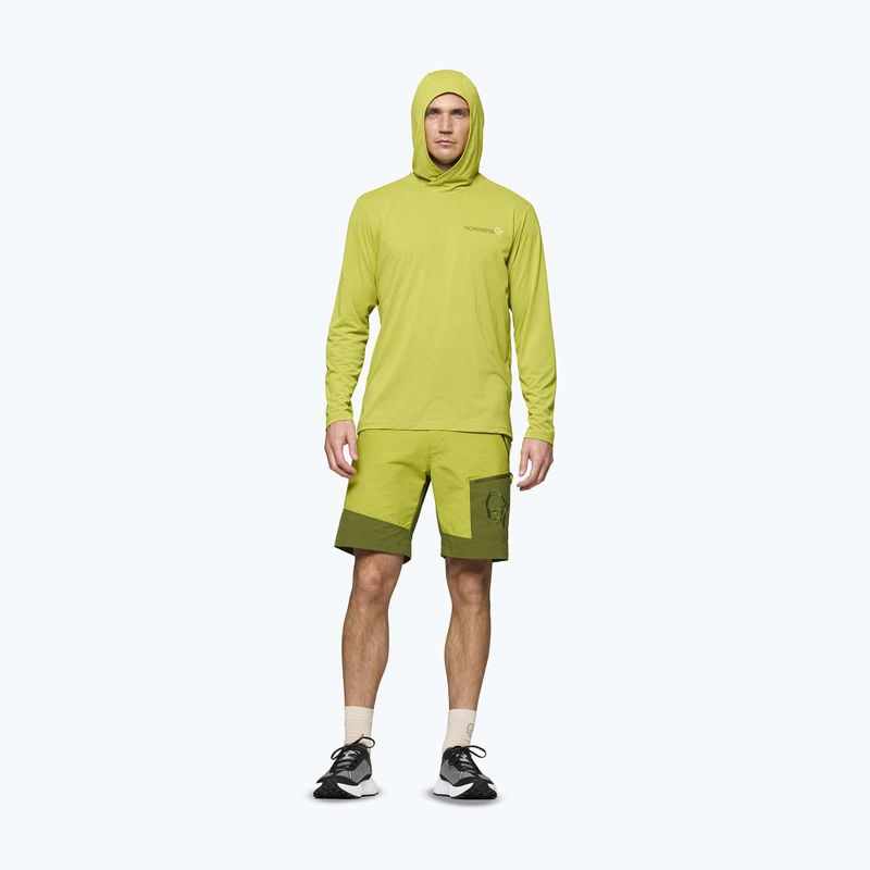 Bluză de trekking pentru bărbați NORRONA Femund Tech Hood golden lime 2