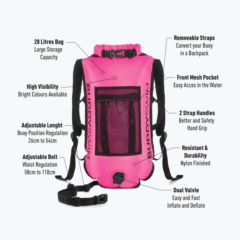 Geamandură BuddySwim Backpack 28 l pink 2