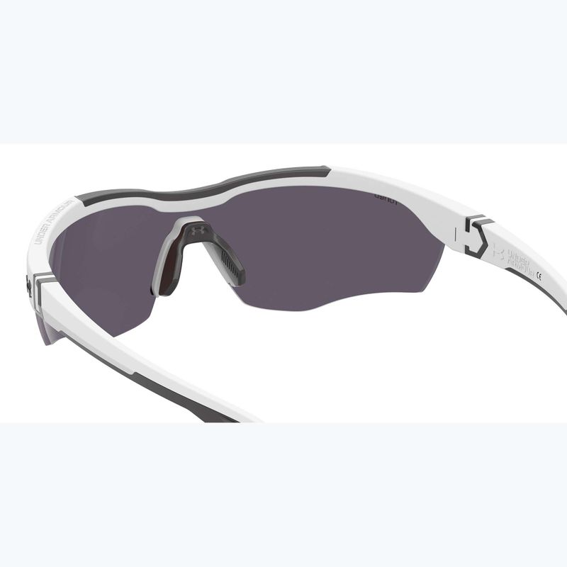 Ochelari de soare pentru bărbați Under Armour Yard Pro matte white/orange multilayer oleophobic 6